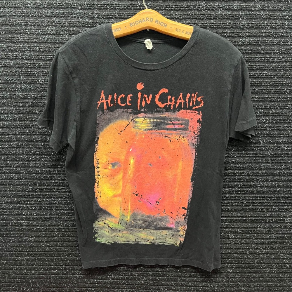 2010s Alice In Chains Jar of Flies Black Graphic T-Shirt Small Grunge Rock Tee
